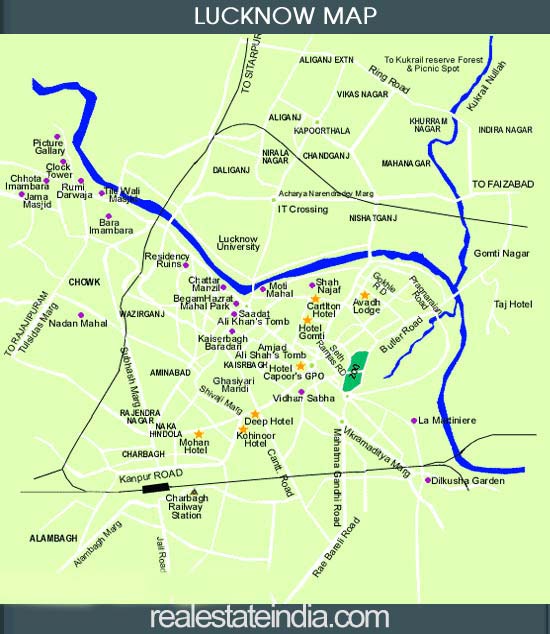 Map Lucknow